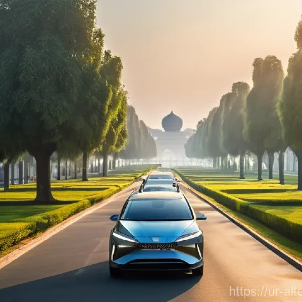 자동차용 수소 연료전지 - **Prompt 1: "The Dawn of Clean Air"**
    "A breathtaking panoramic view of a bustling, modern Pakis...